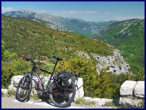 Col du Castellaras, view from summit
                          towards Greolieress